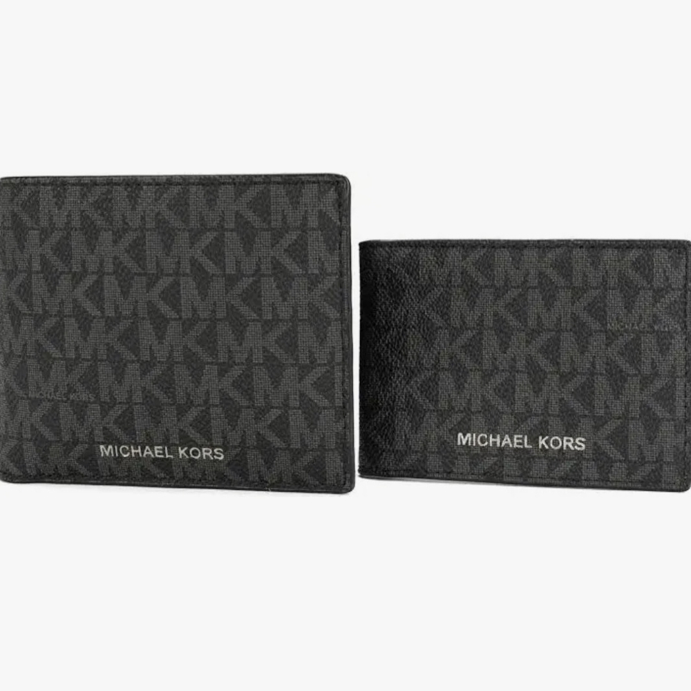 Michael Kors Cooper Signature Black Billfold w/ Removable Passcasw - Picture 3 of 9